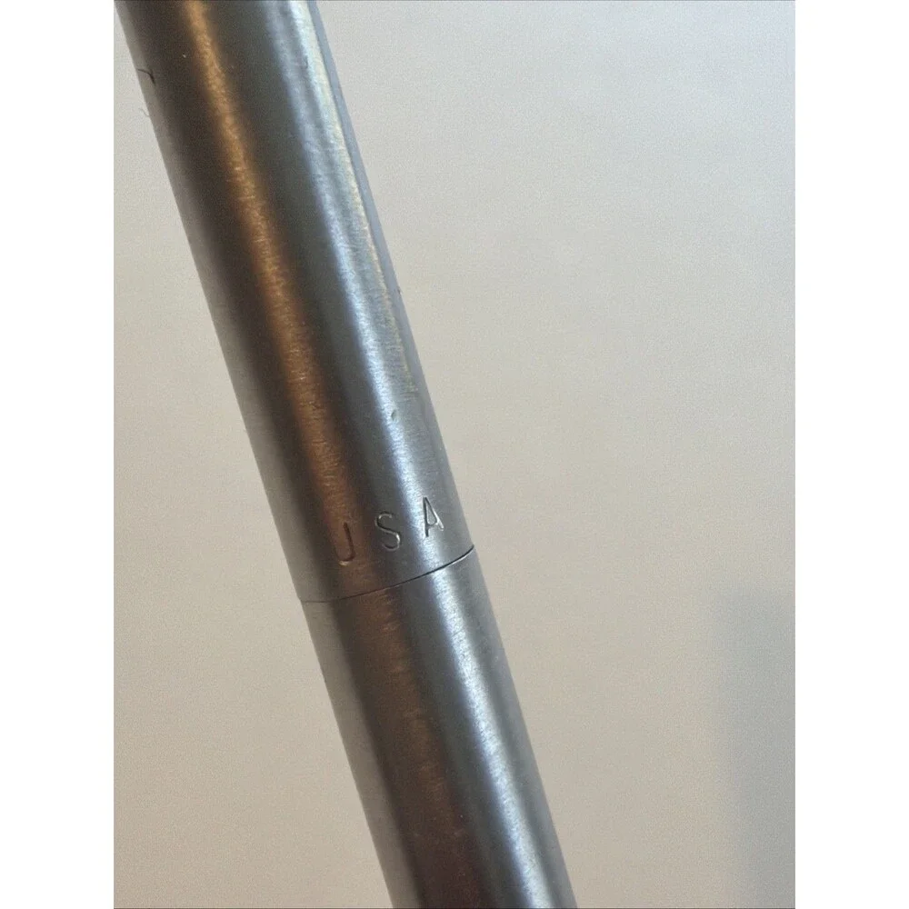 Sheaffer White Dot Vintage Ballpoint Twist Pen Made USA Matt Silver Ink Works